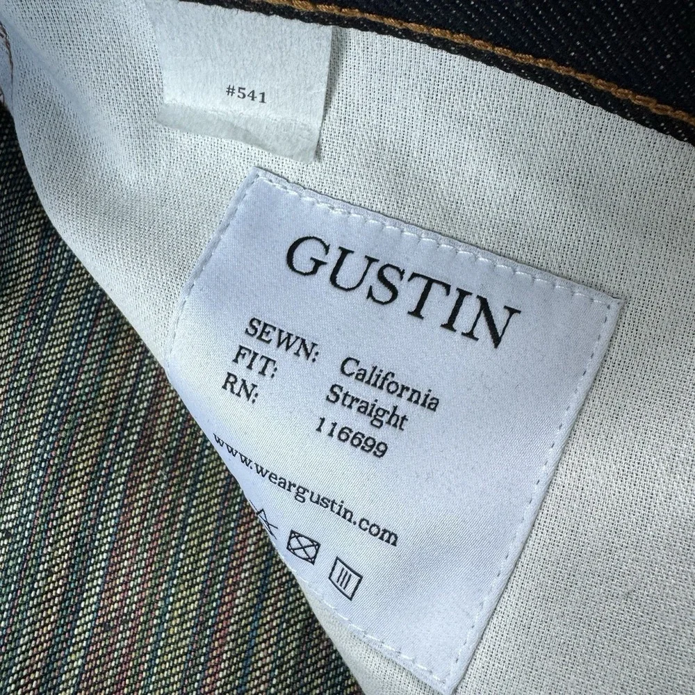 Gustin #541 Rainbow 12oz Selvedge Denim Jeans Size Mens 32x35 Button Fly NWOT